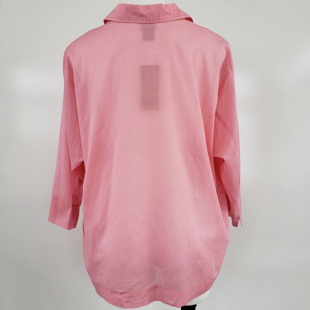 SIGRID OLSEN SPORT Ultra Sheer Blouse Salmon Colored Size 1X - Picture 8 of 10